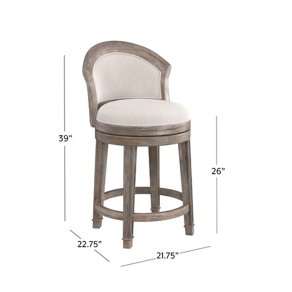 Hillsdale Furniture Monae Wood Upholstered Swivel Stool