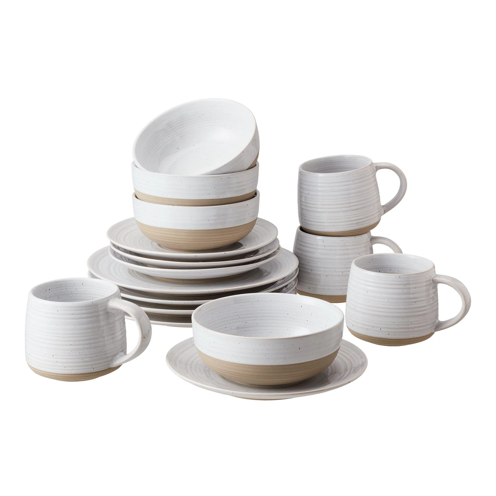 Better Homes and Gardens Abott Stoneware 16 Piece Dinnerware Set