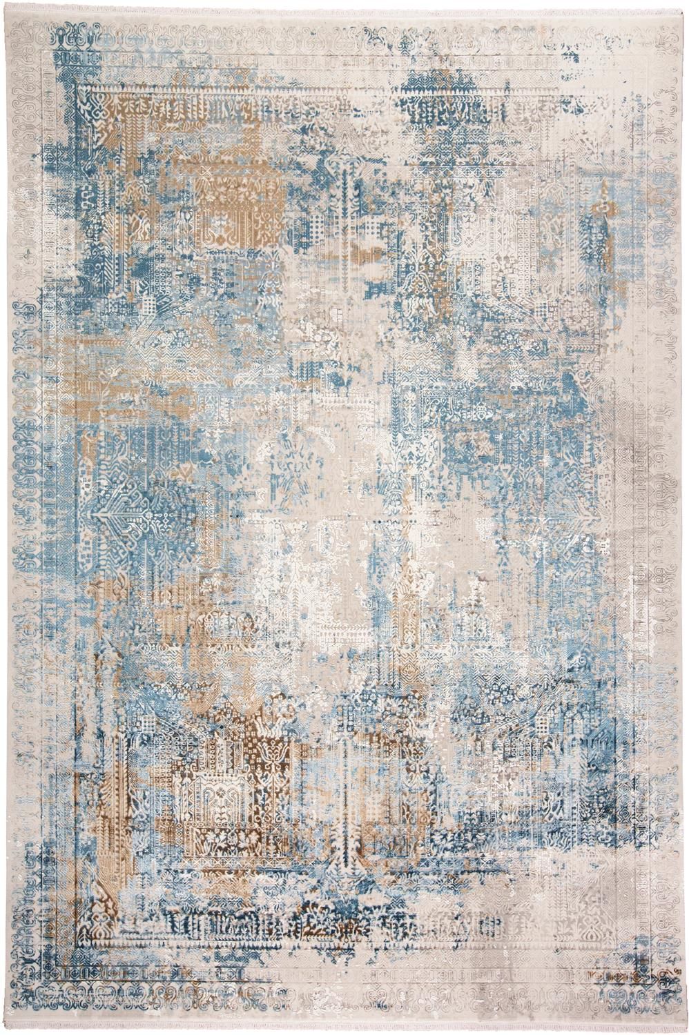 Lindstra Blue and Gray Rug by BD Fine