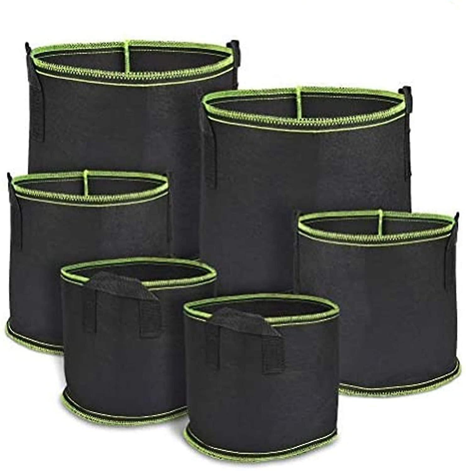 6pcs Reusable Gallon Non-woven Plant Bag 17.7 Liters Plant Growing Bag Potato Bag Plant Bag