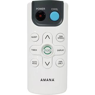 Amana 12000 BTU 115V Window AC w Remote for Rooms up to 550 sq. ft. 24-Hour Timer 3-Speed Auto-Restart Digital Display White AMAP121BW