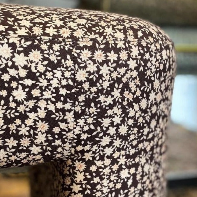 Upholstered bench floral print