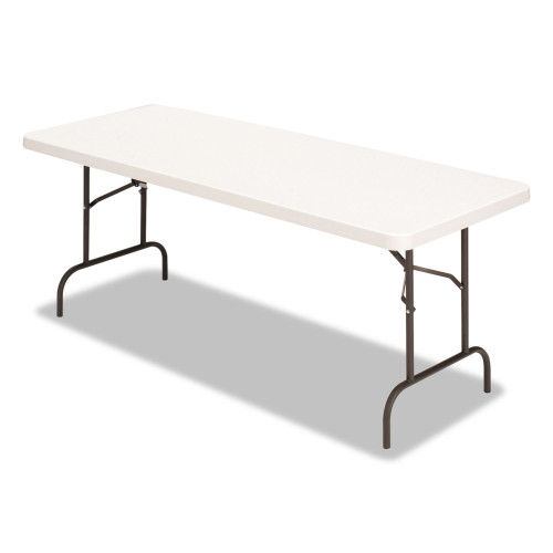 Alera Banquet Folding Table， Rectangular， Radius Edge， 60w x 30d x 29h， Platinum/Charcoal (65602)