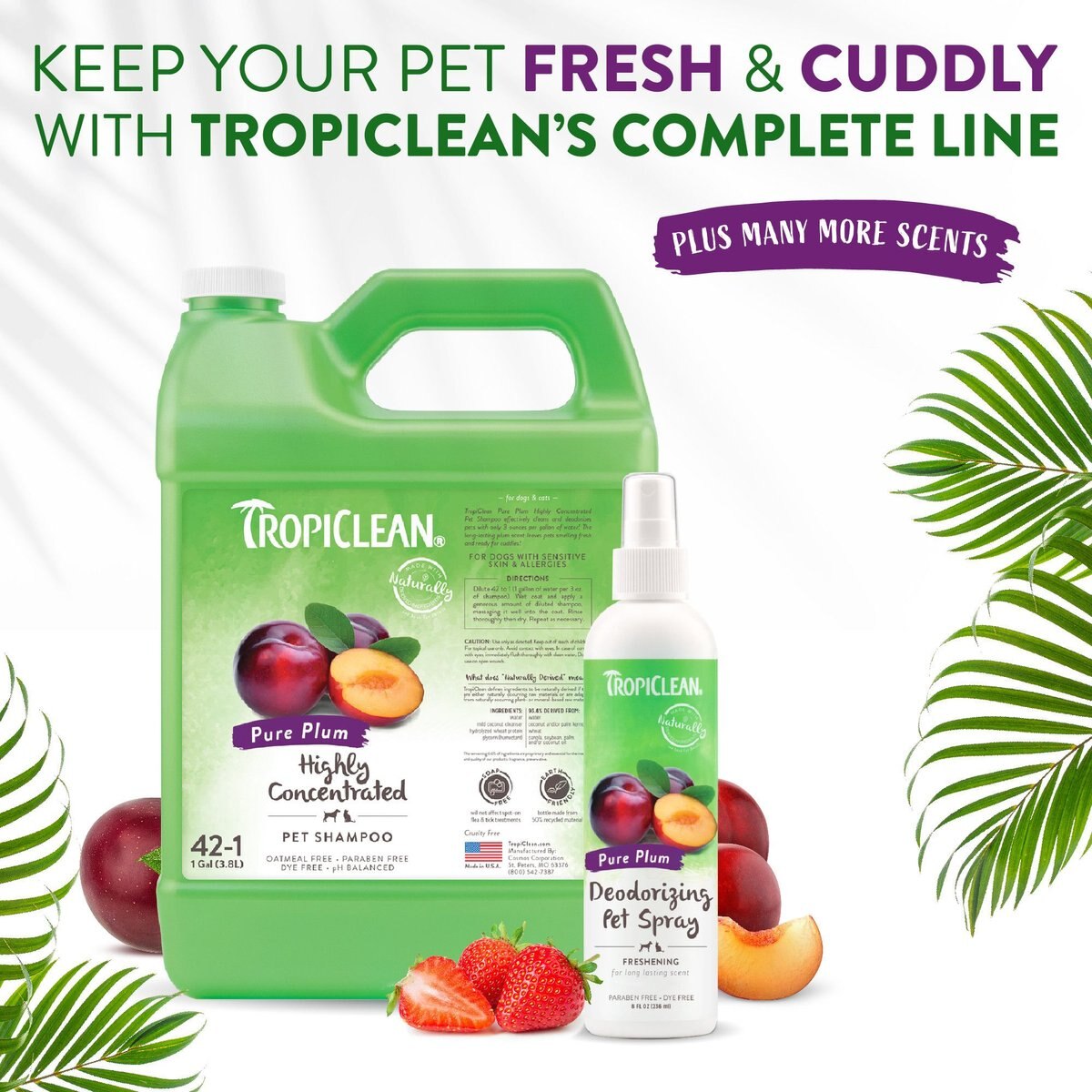 TropiClean Pure Plum Deodorizing Dog and Cat Spray