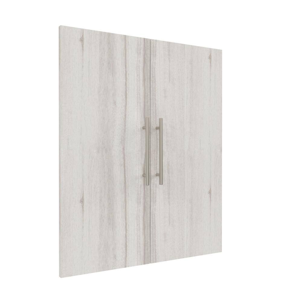 ClosetMaid Style+ 14.59 in. D x 25.12 in. W x 31.28 in. H Bleached Walnut Laundry Room Floating Cabinet Kit with Modern Doors 10000-02198