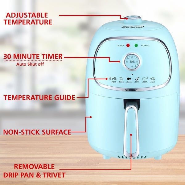 2 Quart Compact Electric Air Fryer in Teal