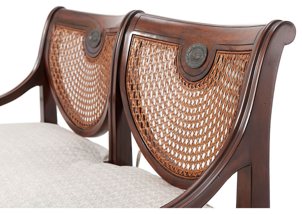 Regency Double Chairback Settee   Tropical   Loveseats   by English Georgian America  Houzz