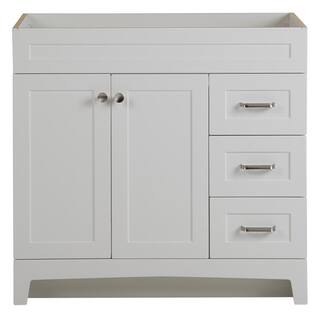 Home Decorators Collection Thornbriar 36.0 in. W x 21.5 in. D x 34.2 in. H Bath Vanity Cabinet without Top in Polar White TB3621-WH