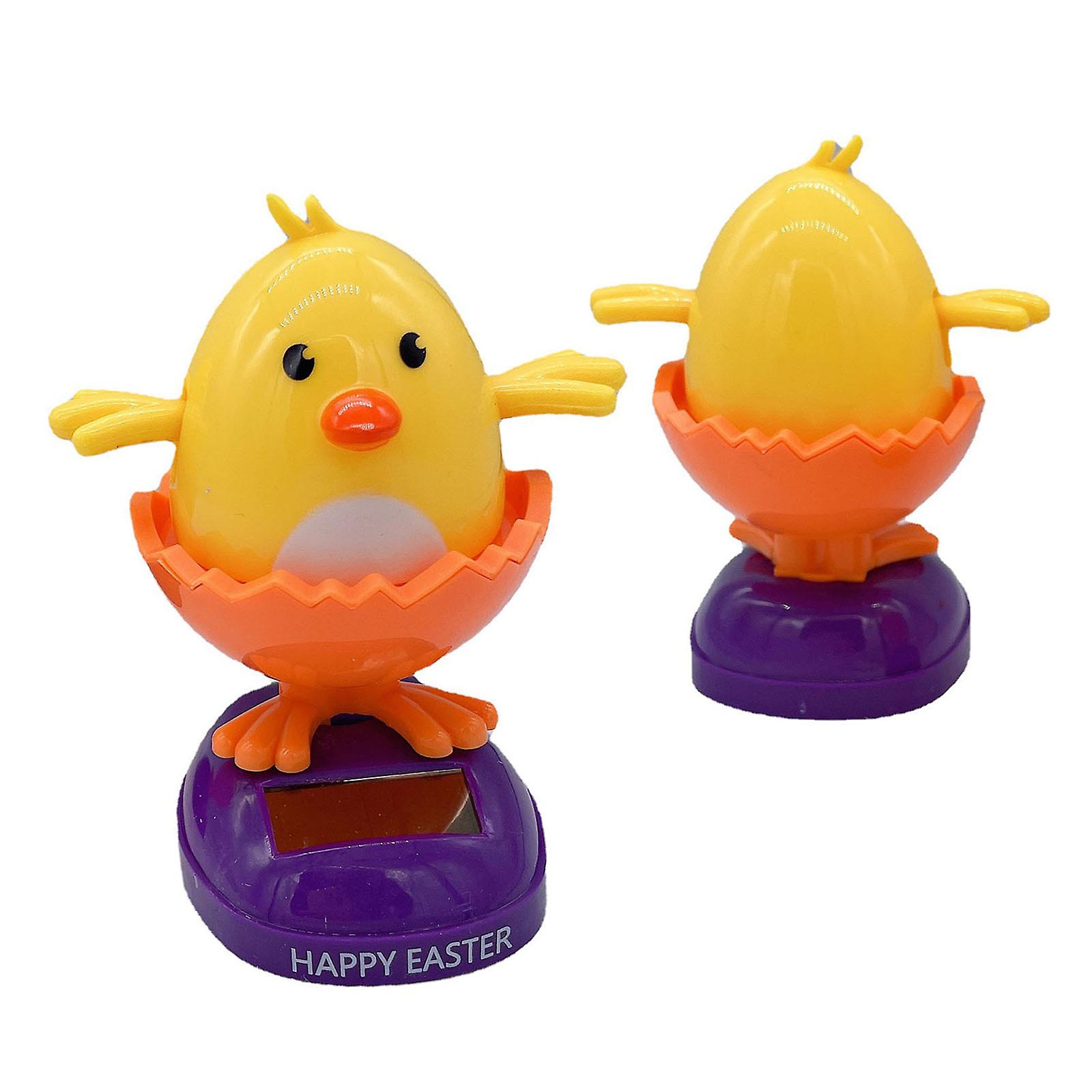 Car Decorations Eggshell Chicken Doll Ornaments Solar Powered Creative Cartoon Children Toys