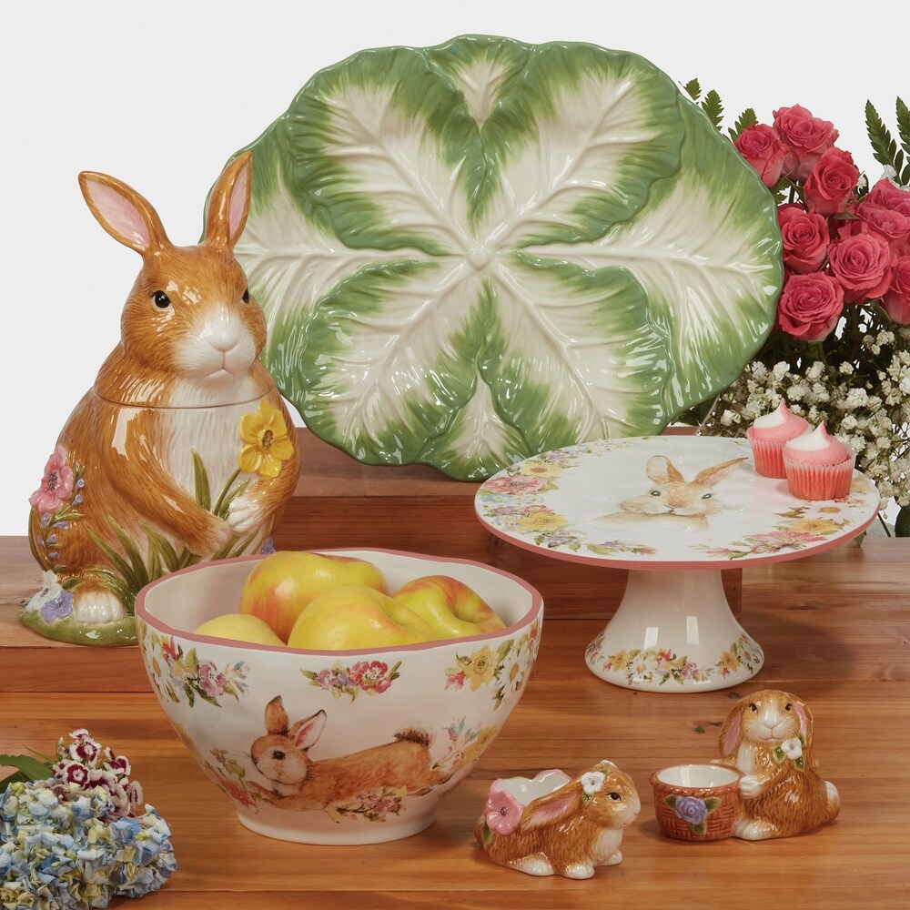 Certified International Easter Garden Oval Platter  17\