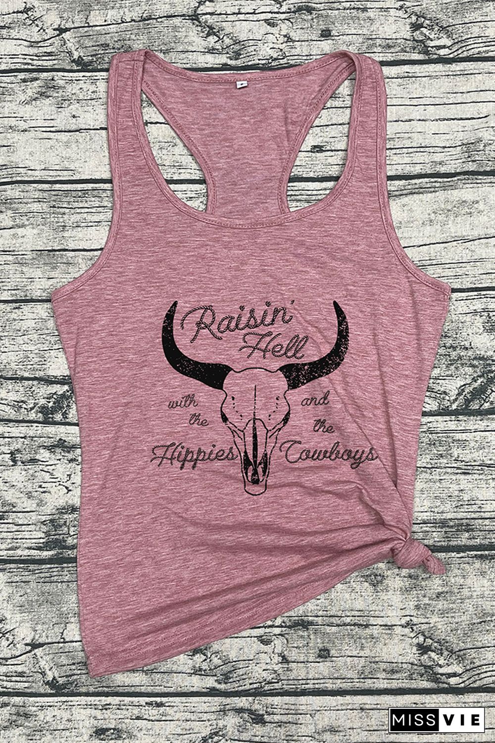 Raising hell with the hippies and the cowboys Tank Top Wholesale