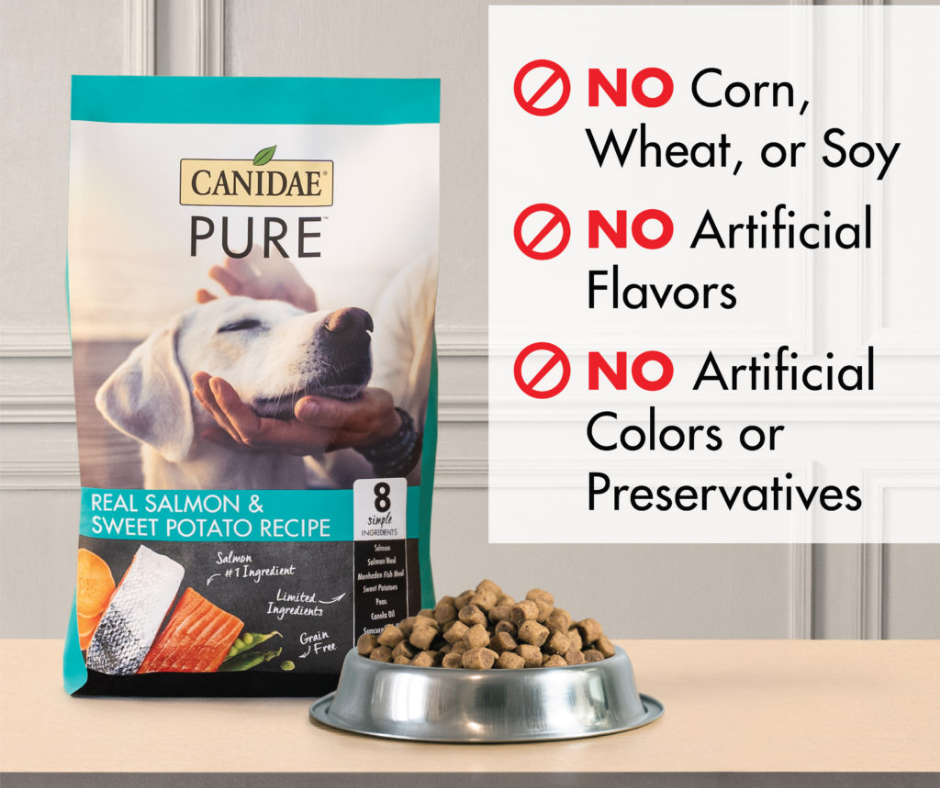 Canidae Grain Free PURE - All Breeds， Adult Dog Real Salmon and Sweet