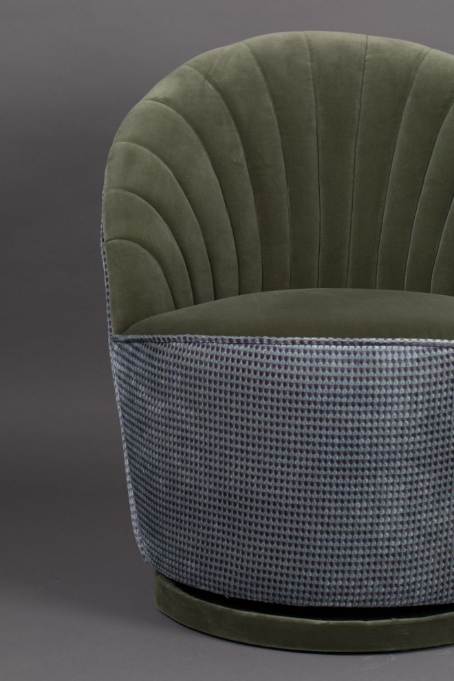 Green Scallop Accent Chair  Dutchbone Madison   Contemporary   Armchairs And Accent Chairs   by Luxury Furnitures  Houzz