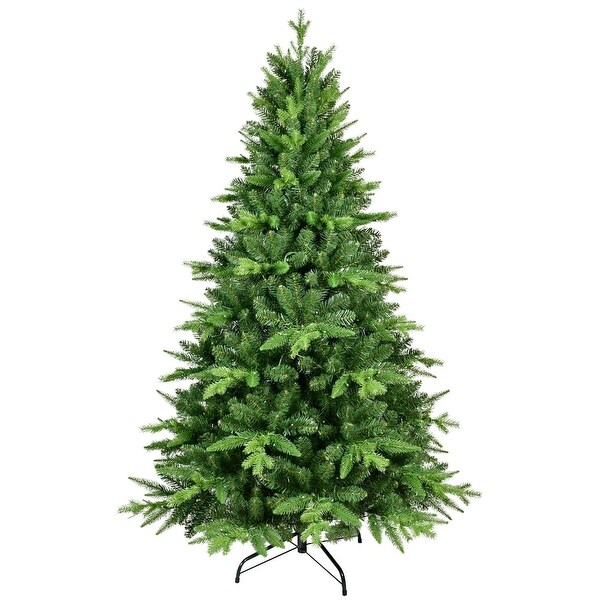 6FT PEandPVC Prelit Christmas Tree in Green