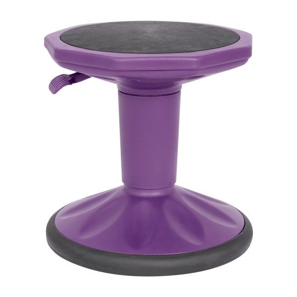 Carter Adjustable Height Kids Flexible Active Stool for Classroom and Home with Non-Skid Bottom in Purple， 14