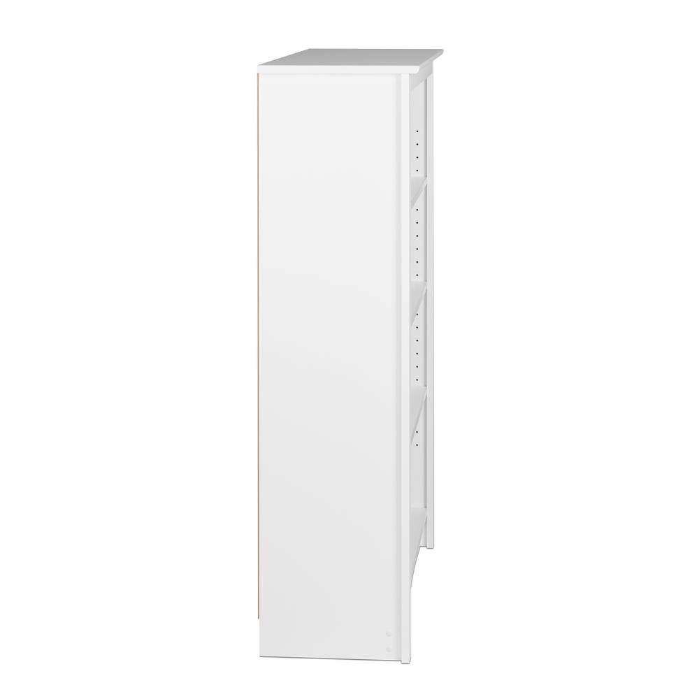 Prepac Home Office 31.5 in. in Wide White 4-Shelf Standard Bookcase WDL-3248