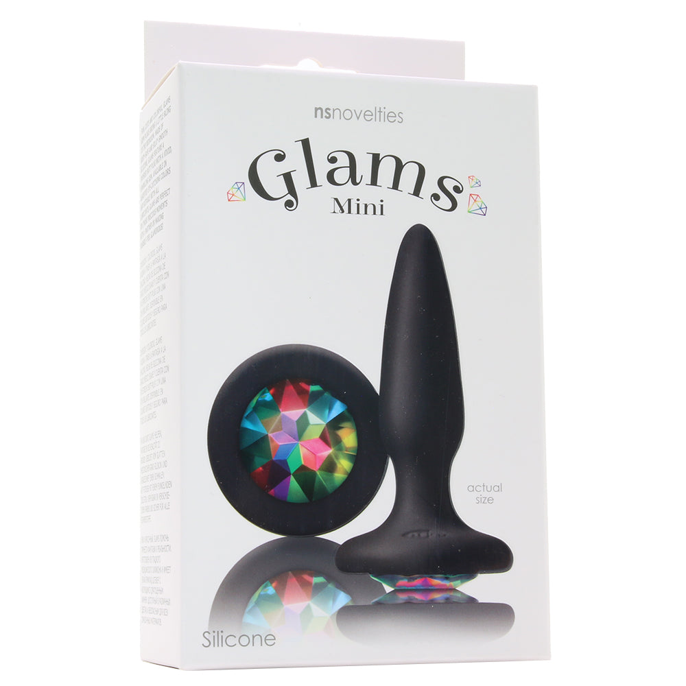 Glams Mini Rainbow Gem Silicone Butt Plug