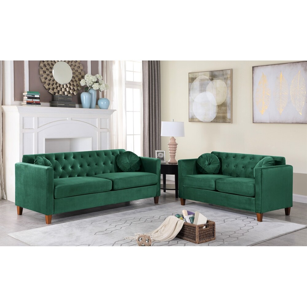 Lory velvet Kitts Classic Chesterfield Living room seat Loveseat and Sofa