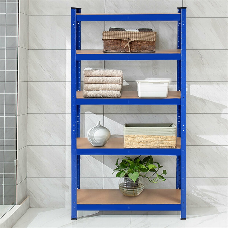 5 Tier Metal Garage Shelving for Storage Heavy Duty Garage Organization Adjustable Tool Utility Rack