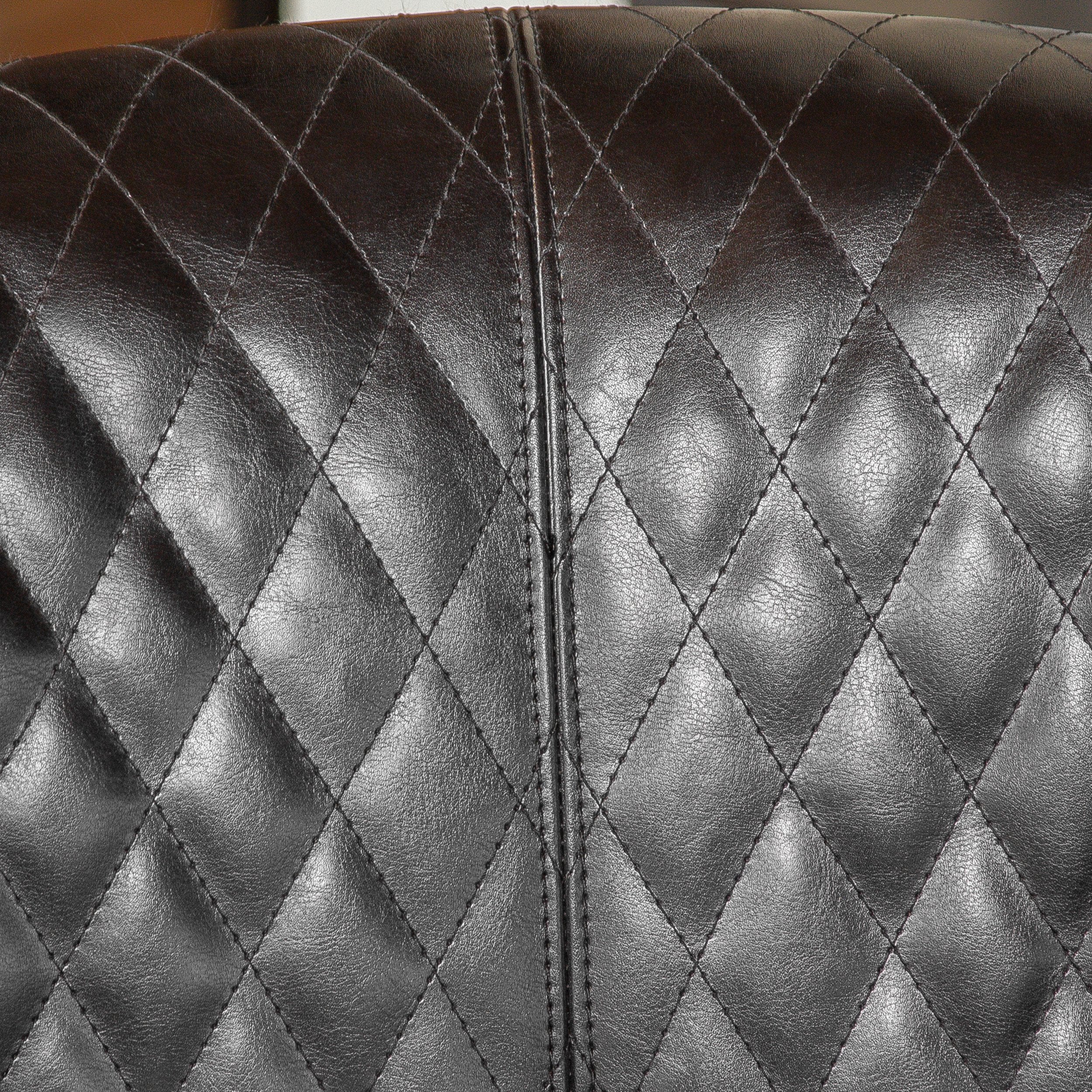 Kasey Harlequin Pattern Leather Club Chair