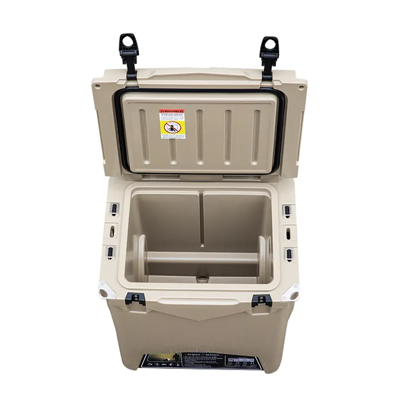 Rouser Outdoor 35QT Trolley Suitcase Camping Fishing Hiking Picnic Corona Cooler Box Car Rotomolded Cooler with Wheels