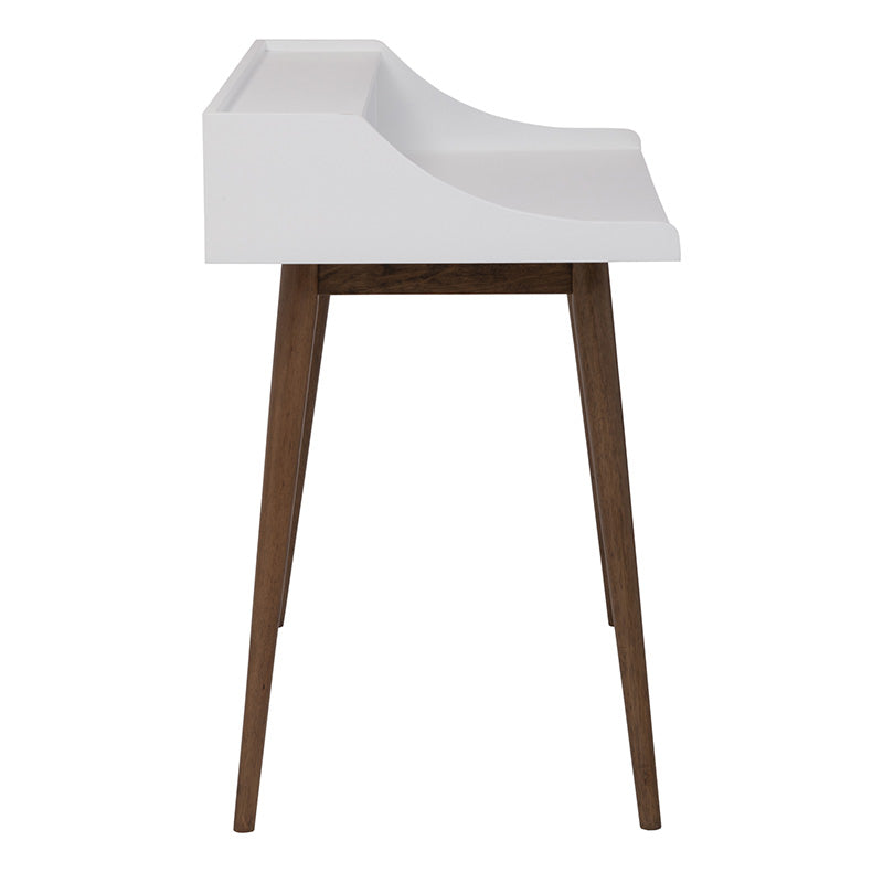 LAGOM Study Desk 120cm - White & Walnut