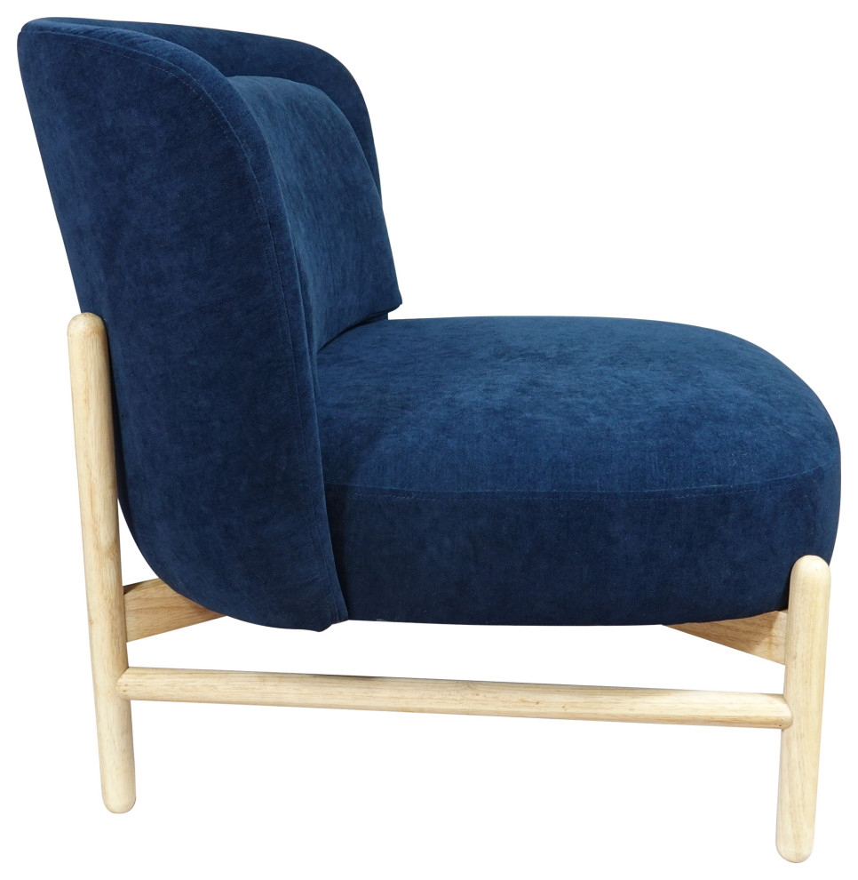 Sigge Accent Chair Ocean Depths Navy   Midcentury   Armchairs And Accent Chairs   by Moe  x27s Home Collection  Houzz