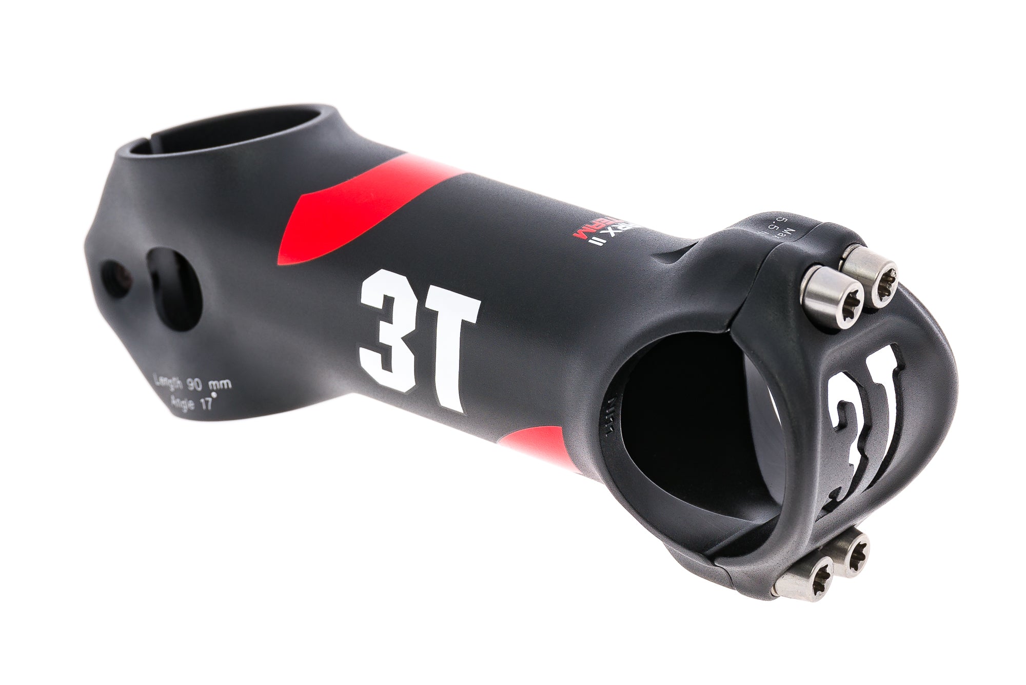 3T ARX-II Team Aluminum Stem 31.8mm Clamp 90mm 17 Degree Black/Red