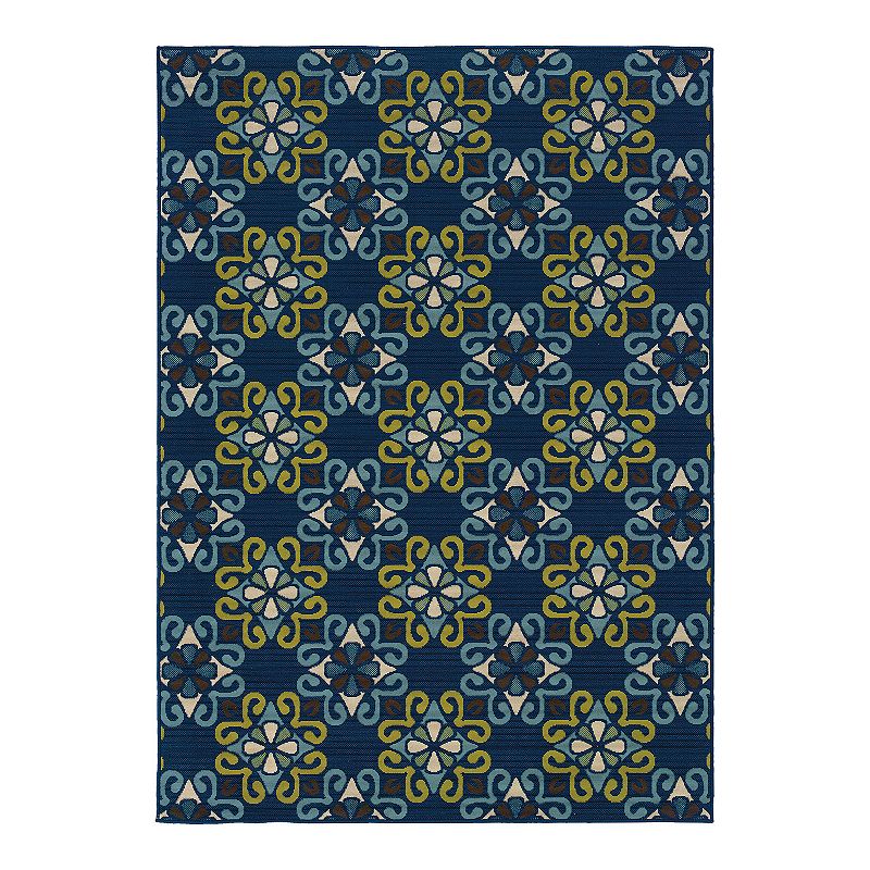 StyleHaven Cayman Floral Lattice Indoor Outdoor Rug