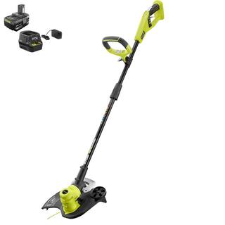 RYOBI ONE+ 18V 13 in. Cordless Battery String TrimmerEdger with 4.0 Ah Battery and Charger P2080