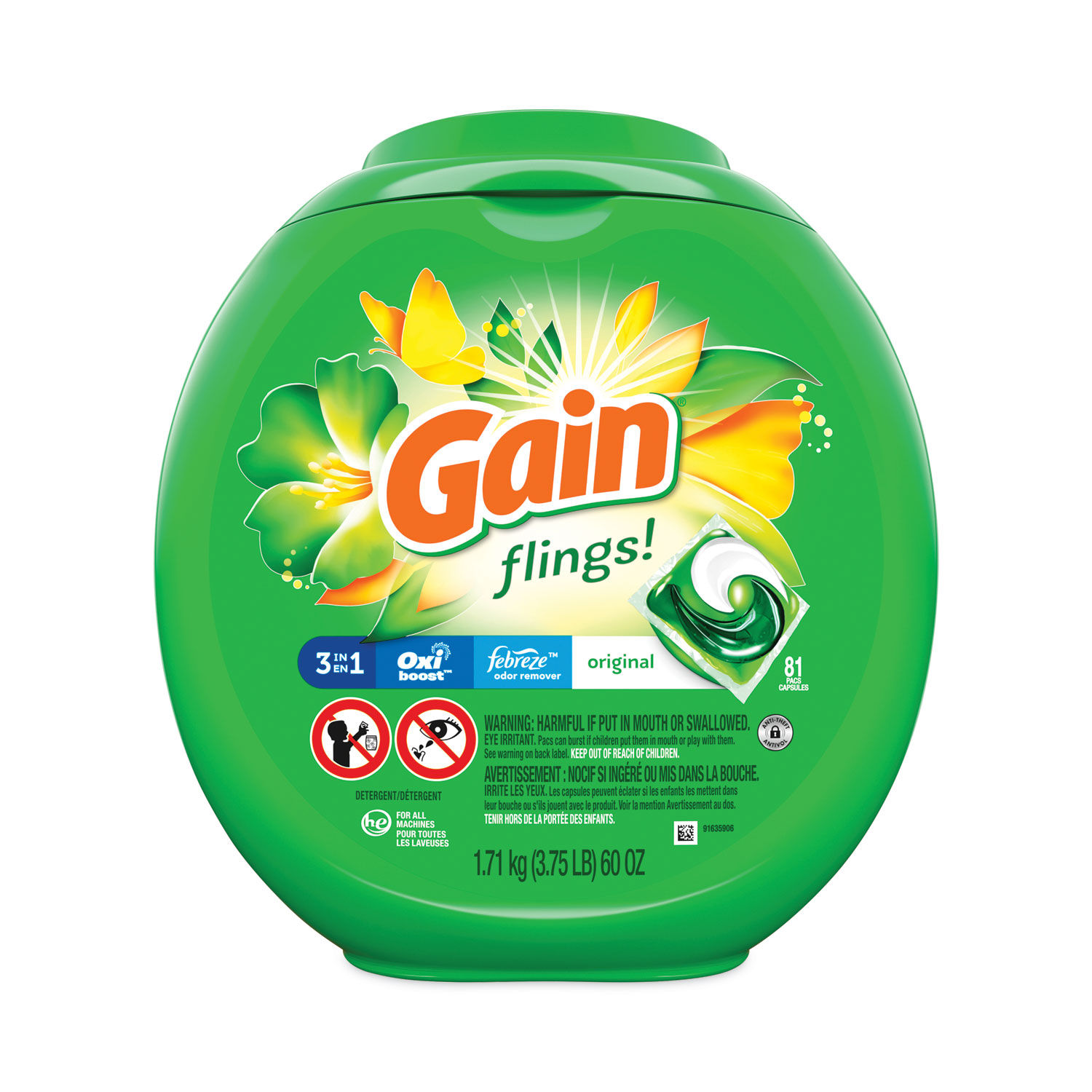 Flings Detergent Pods by Gainandreg; PGC91792EA