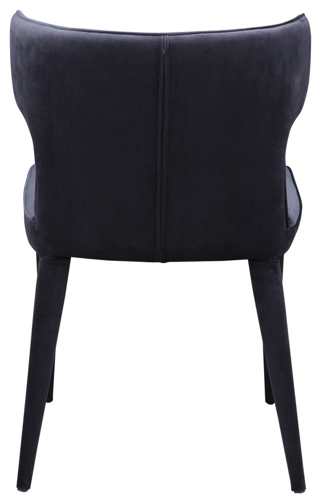 Jennaya Dining Chair Black   Midcentury   Dining Chairs   by Kolibri Decor  Houzz