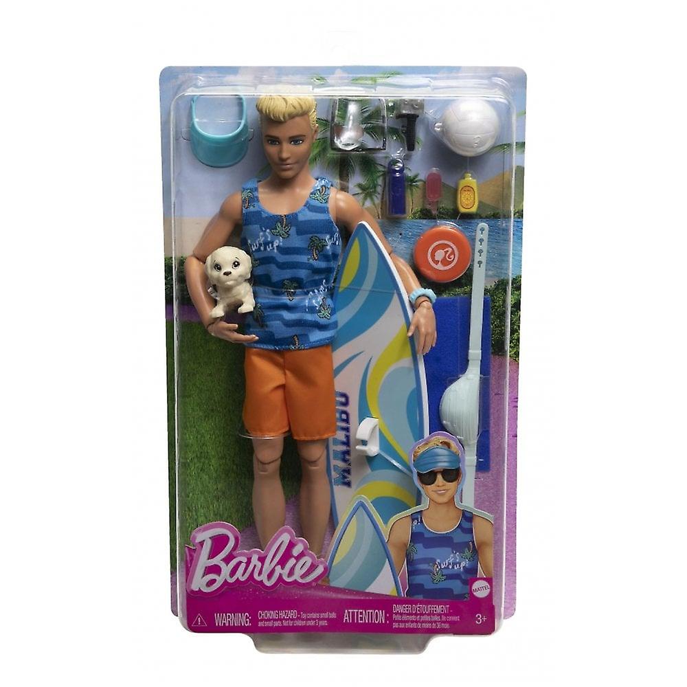 Barbie Move Ken Doll and Surfboard