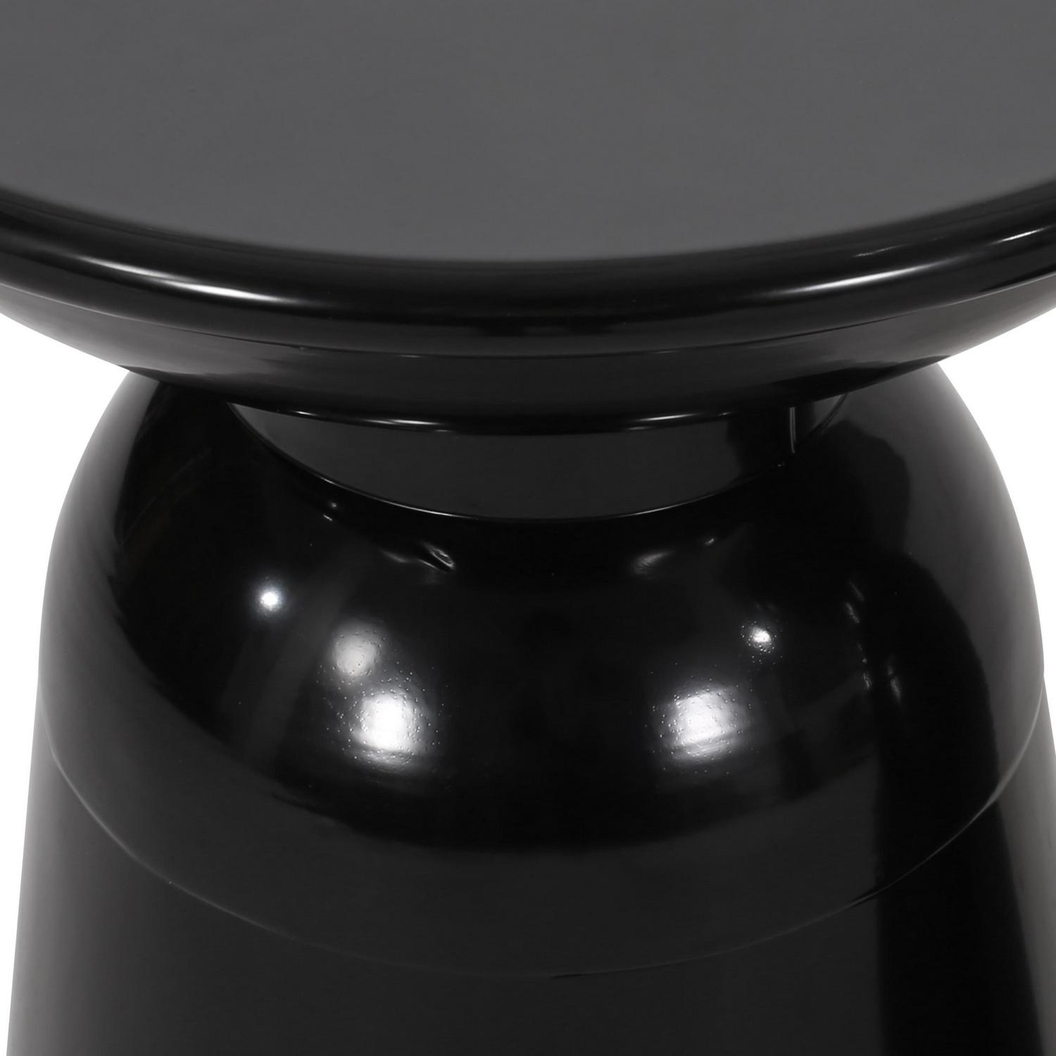 Aston Metal Outdoor Side Table Black  Crowdfused