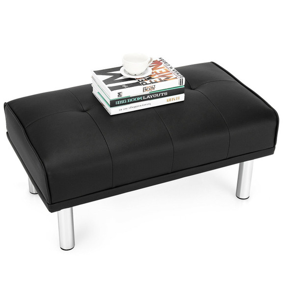 Costway 97831640 Rectangle Tufted Ottoman with Sta...