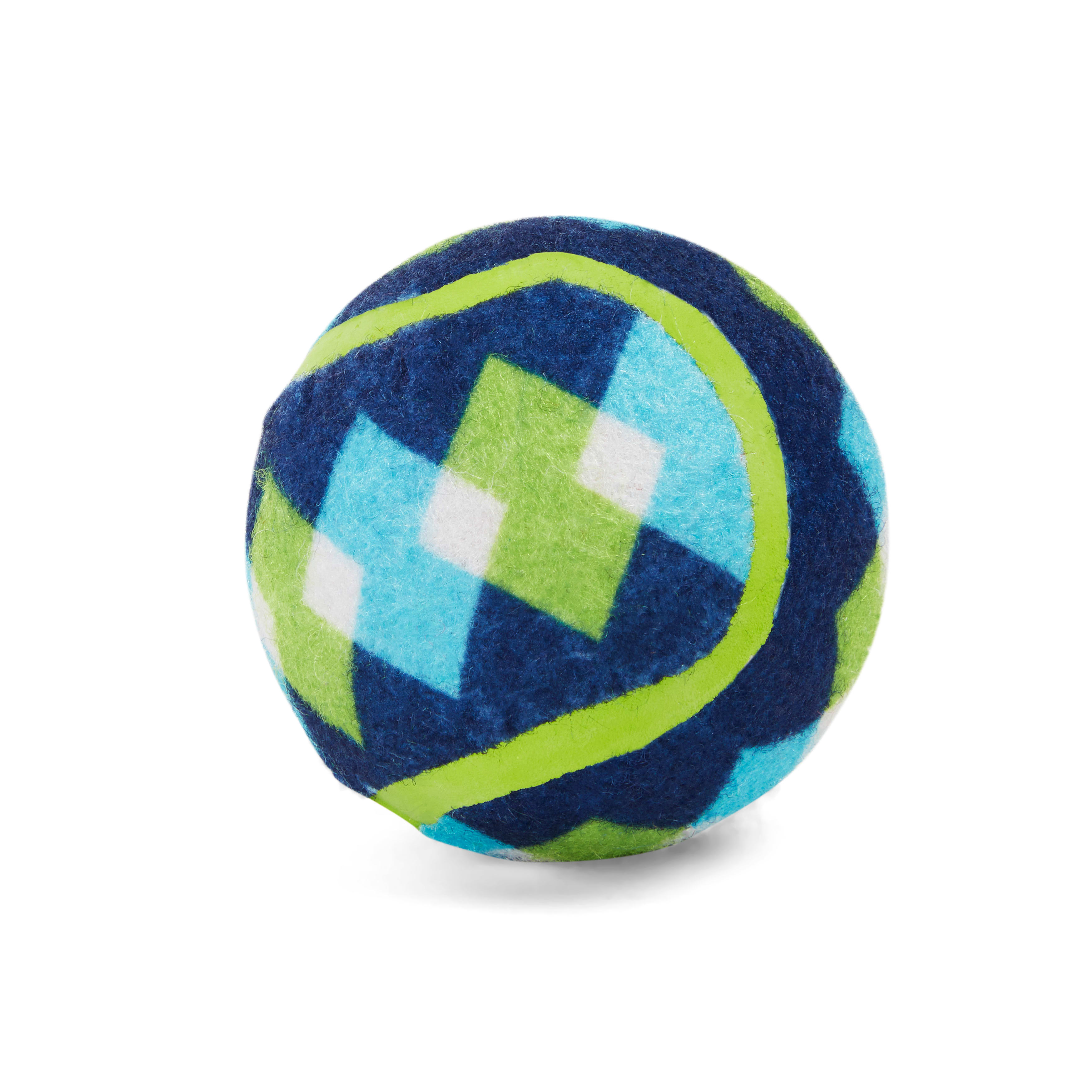 More and Merrier Teal Ornament Tennis Ball Dog Toy， Small