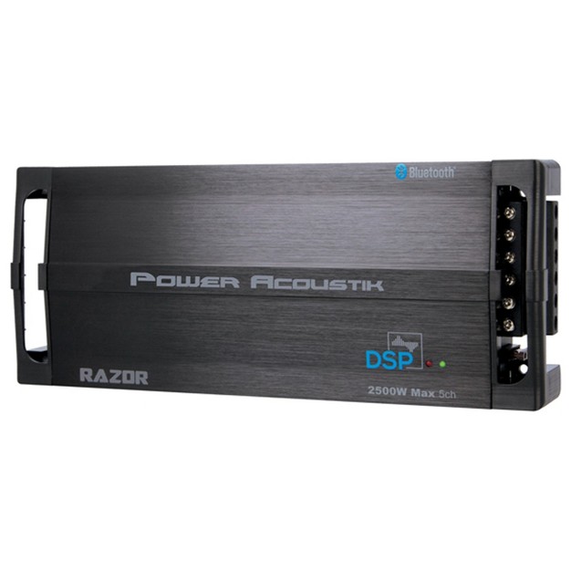 Power Acoustik Razor Series Rz5 2500dsp 2 500 watt max 5 channel Class D Amp With Dsp Bluetooth And Remote Gain Control