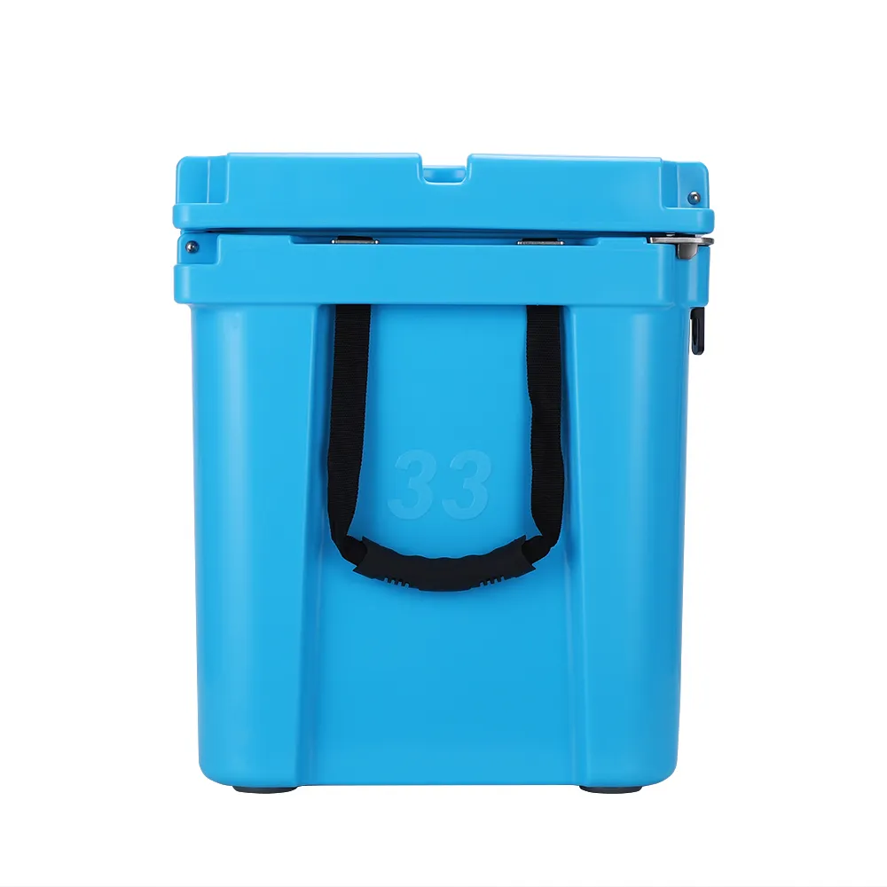 Portable plastic rotomolded wholesale small hiking fishing camping hard cooler box with custom logo printing