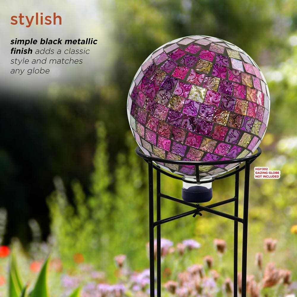 Alpine Corporation 24 in. Tall Indoor/Outdoor Metal Gazing Globe Display Stand SLL836