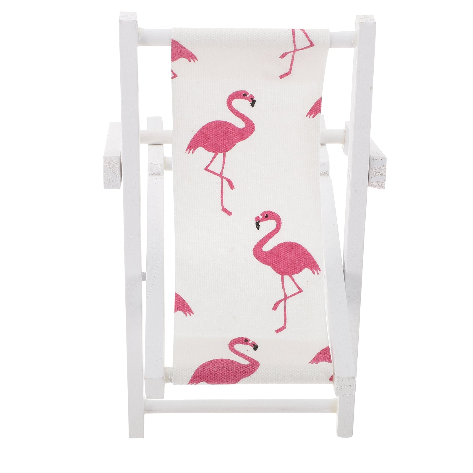 1pc Creative Mobile Phone Holder Stand Support Adorable Flamingos Pattern Beach Chair Ornament Organizer