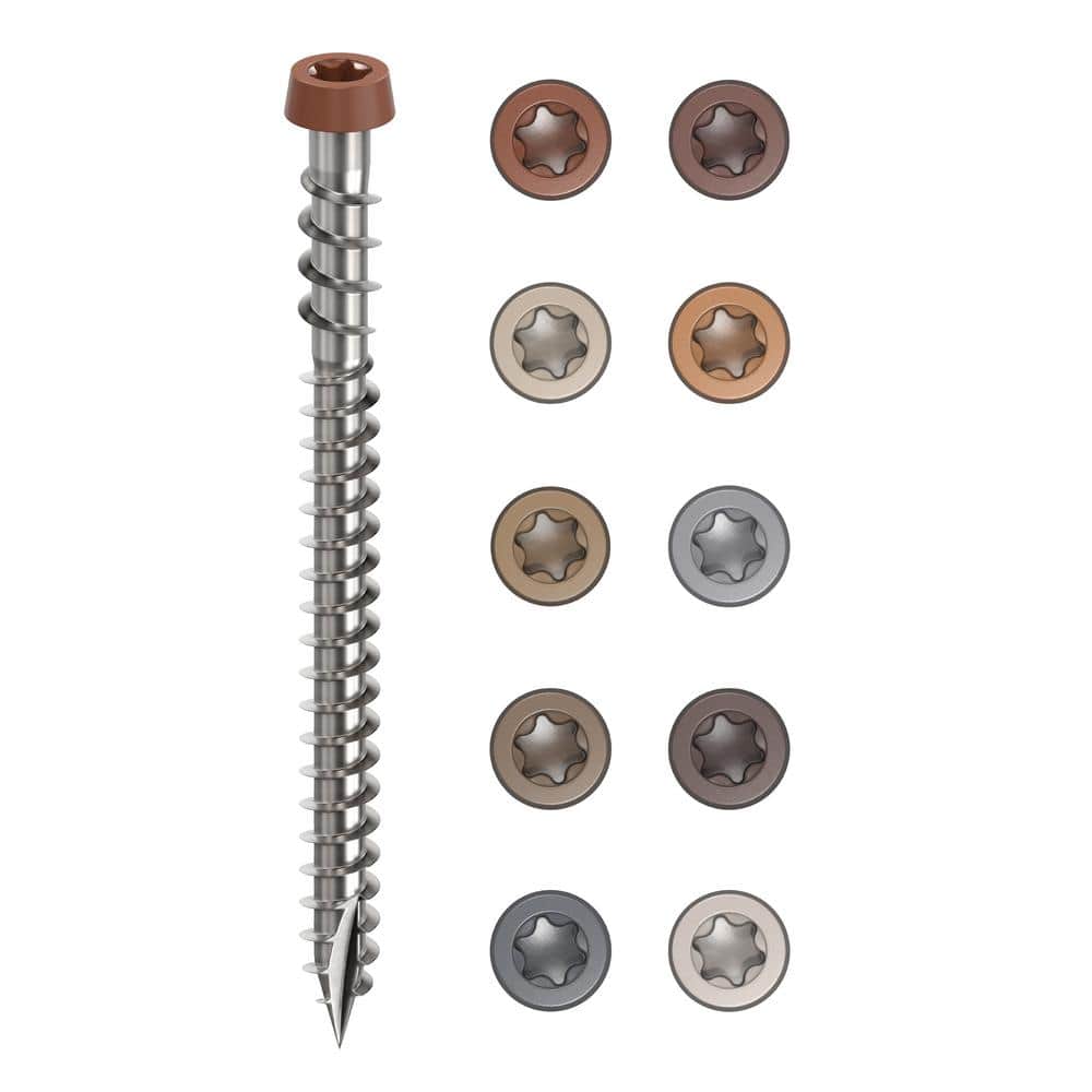CAMO #10 2-12 in. 316 Stainless Steel Composite Redwood Premium Star Drive Flat Undercut Screws (350-Count) 0367158RS