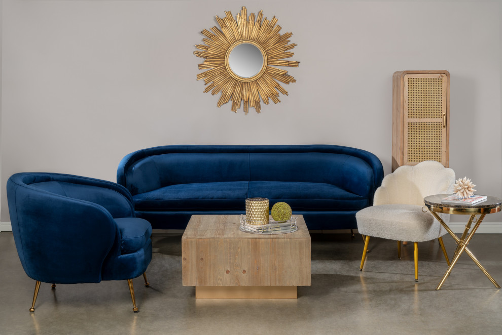 Palermo Accent Chair  Navy Blue   Midcentury   Armchairs And Accent Chairs   by Statements by J  Houzz