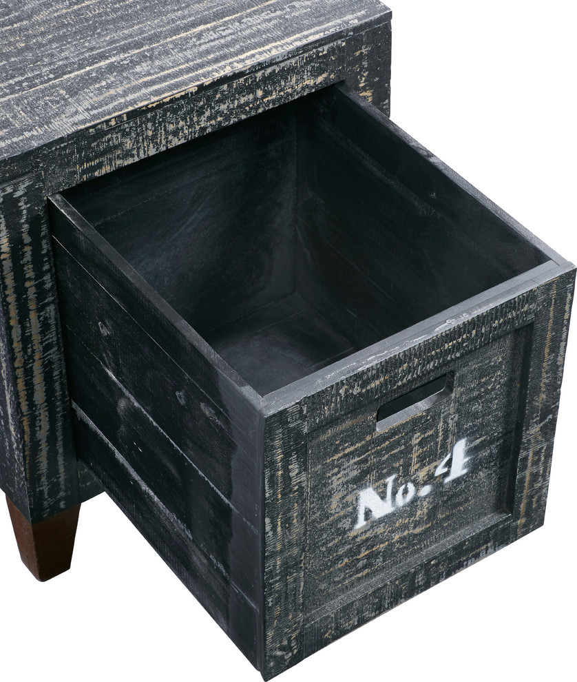 Wyatt Storage End Table   Farmhouse   Side Tables And End Tables   by HedgeApple  Houzz