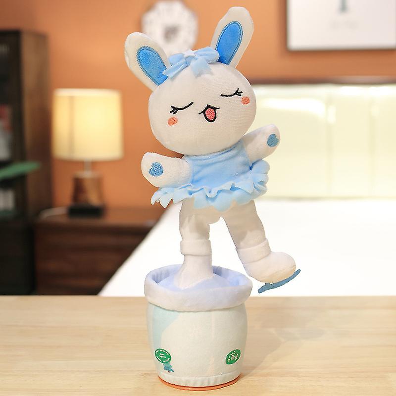 Dancing Bunny Toy That Repeats What You Say! With Glowing Singing Recording Cute Bunny Stuffed Animal Kids Toy Birthday Xmas Gifts