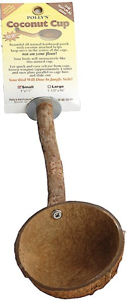 Polly's Pet Products Coconut Cup Bird Perch