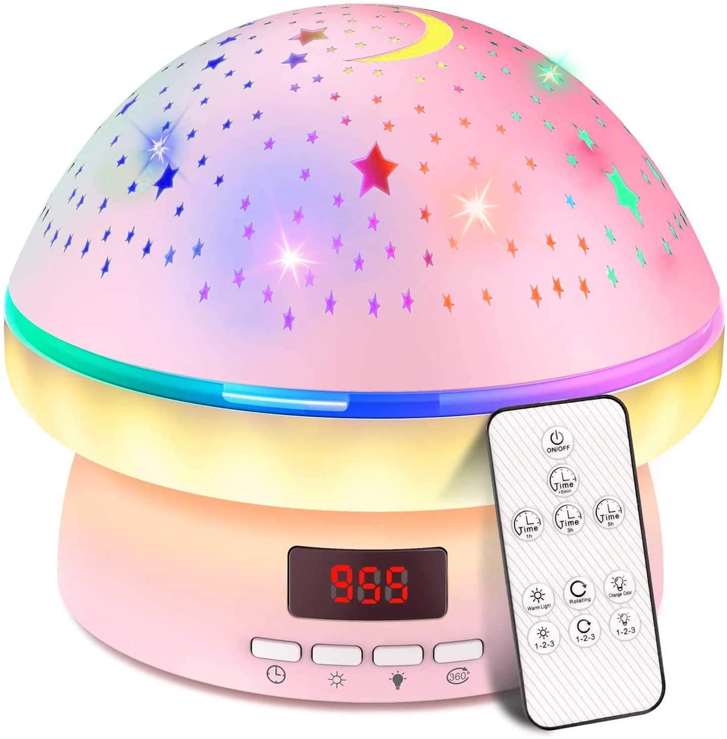 Toys for 3-8 Year Old Girls，Timer Rotation Star Night Light