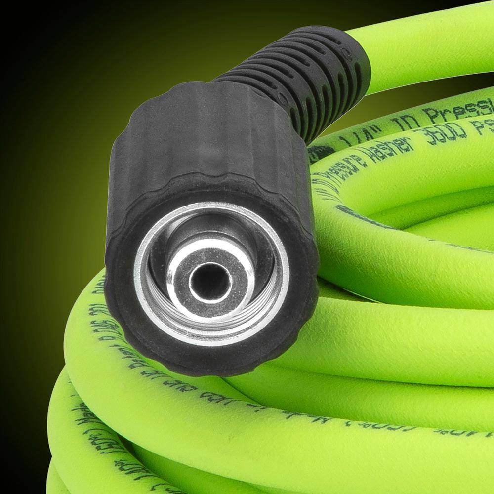 Flexzilla 14 in. x 25 ft. 3100 PSI Pressure Washer Hose with M22 Fittings HFZPW3425M