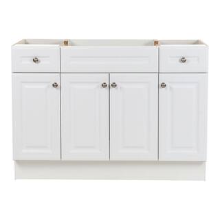 Glacier Bay Glensford 48.0 in. W x 21.6 in. D x 34.2 in. H Bath Vanity Cabinet without Top in White GF4821-WH