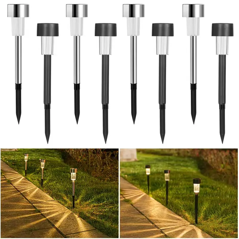 Solar Outdoor Pathway Lights Stainless Steel LED Landscape Garden Lights LED Solar Lawn Light For Walkway