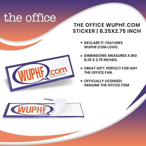 Just Funky The Office WUPHF.com Sticker 8.25x2.75 ...